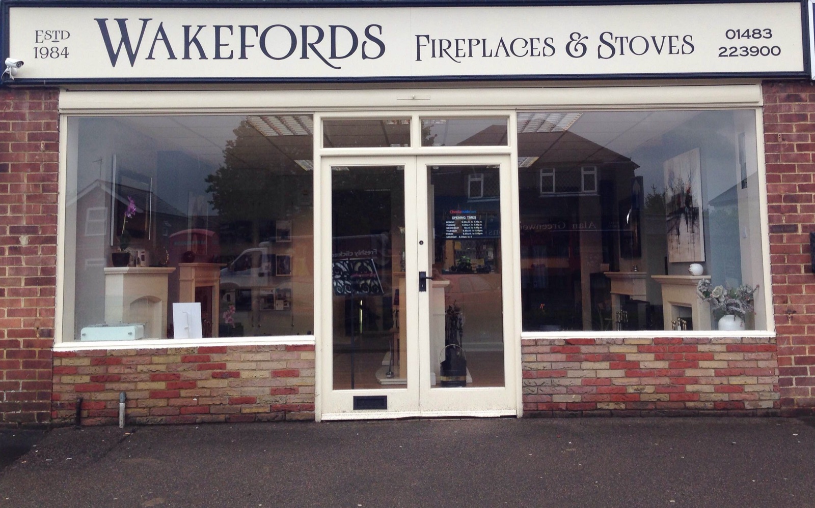 The Wakefords fireplace and stove showroom on Send Road, near Woking